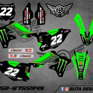 קיט מדבקות ל Kawasaki KX 250 2013-2016 V21