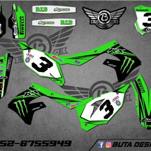 קיט מדבקות ל Kawasaki KX 450 2019-2023 KX 250 2021-2024 V2