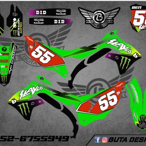 קיט מדבקות ל Kawasaki KX 450 2019-2023 KX 250 2021-2024 V21