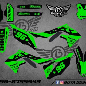 קיט מדבקות ל Kawasaki KX 450 2019-2023 KX 250 2021-2024 V6