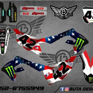 קיט מדבקות ל Kawasaki KX 450 2019-2023 KX 250 2021-2024 V9