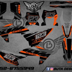 קיט מדבקות ל KTM SXF 2023-2025 EXC 2024-2025 V38