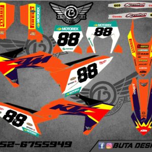 קיט מדבקות ל KTM SXF 2023-2025 EXC 2024-2025 V43