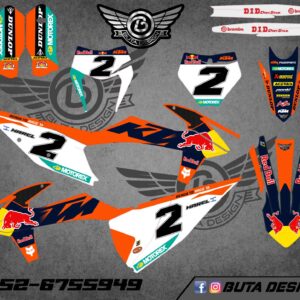 קיט מדבקות ל KTM SXF 2019-2022 EXC 2020-2023 V178