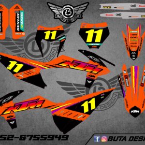קיט מדבקות לKTM SXF 2019-2022 EXC 2020-2023 V223
