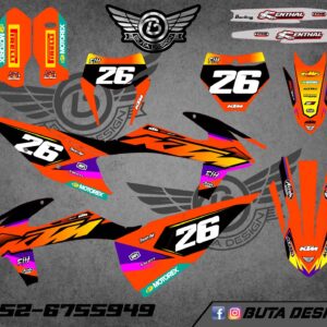 קיט מדבקות לKTM SXF 2019-2022 EXC 2020-2023 V235