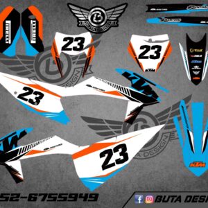 קיט מדבקות לKTM SXF 2019-2022 EXC 2020-2023 V237